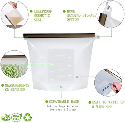 Silicone Freezer Bag 1000ml-Nil-Matakana Pharmacy